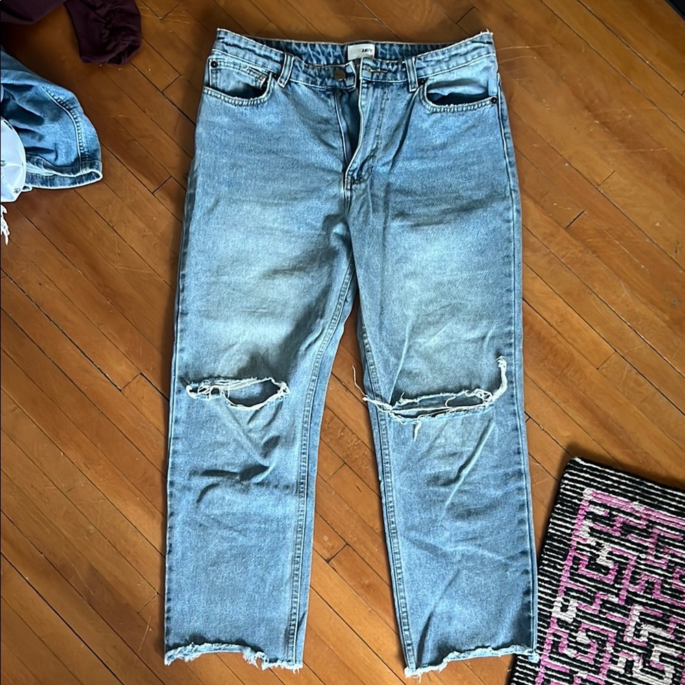 Distressed Medium Wash Jeans
